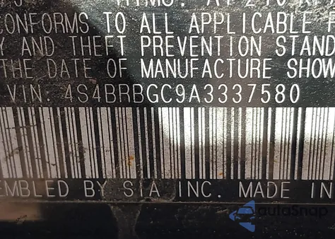 2010 Subaru Outback 2.5I Premium from USA, damaged, VIN 4S4BRBGC9A3337580